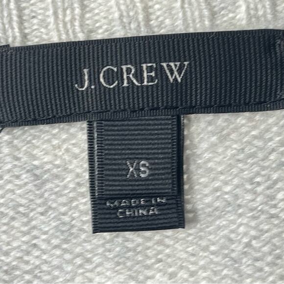 J. Crew Bejeweled 100% Wool Llama Novelty sweater, Gray/MulticolorJewels, XS - Picture 7 of 8